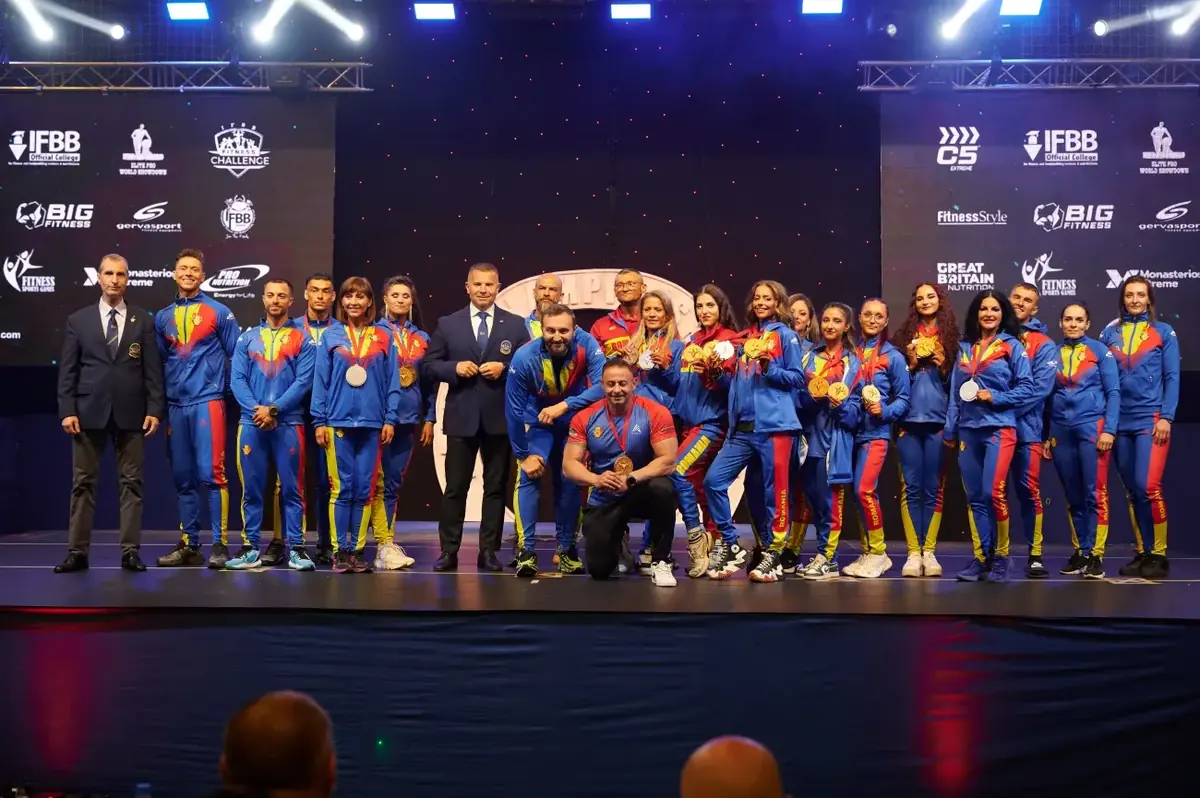 România, performanță remarcabilă la Campionatele Balcanice de Culturism și Fitness: 39 de medalii obținute la Niksic!